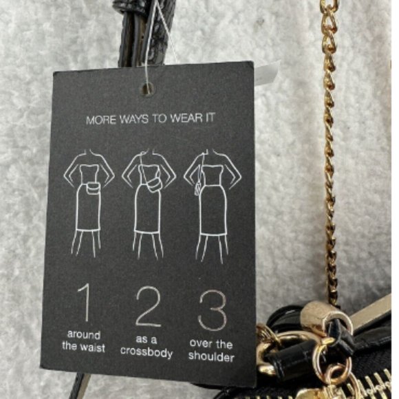 INC International Concepts, Faux Crocodile Convertible Belt bag/cross body - Picture 3 of 4